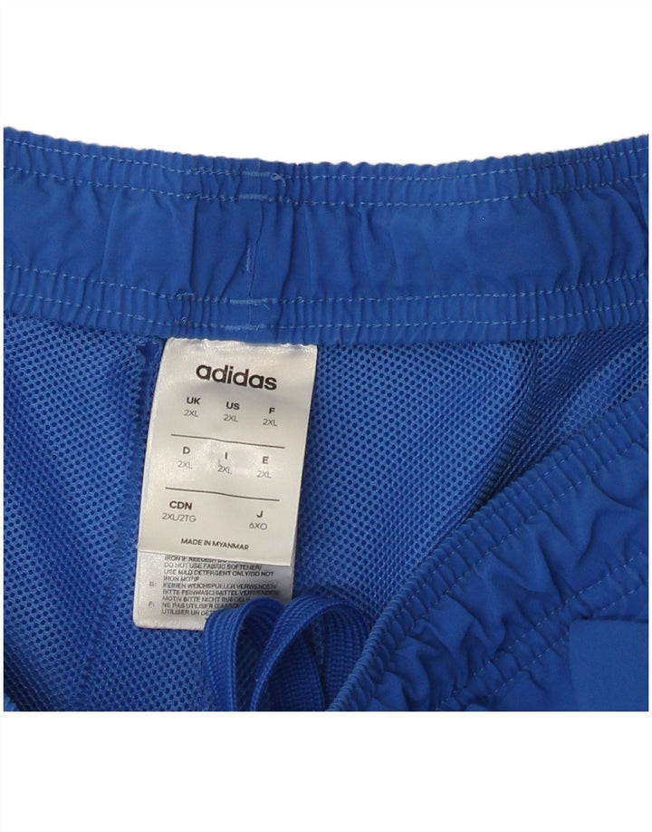 Pantaloni scurți sport pentru bărbați ADIDAS 2XL poliester albastru