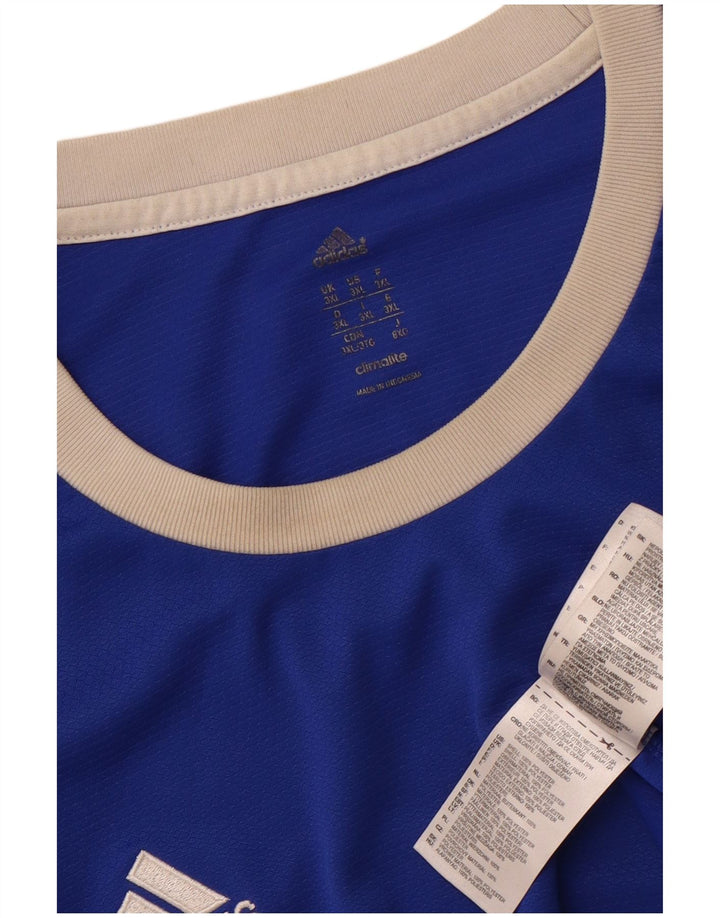 Tricou Adidas Climalite pentru bărbați Top 3XL poliester albastru