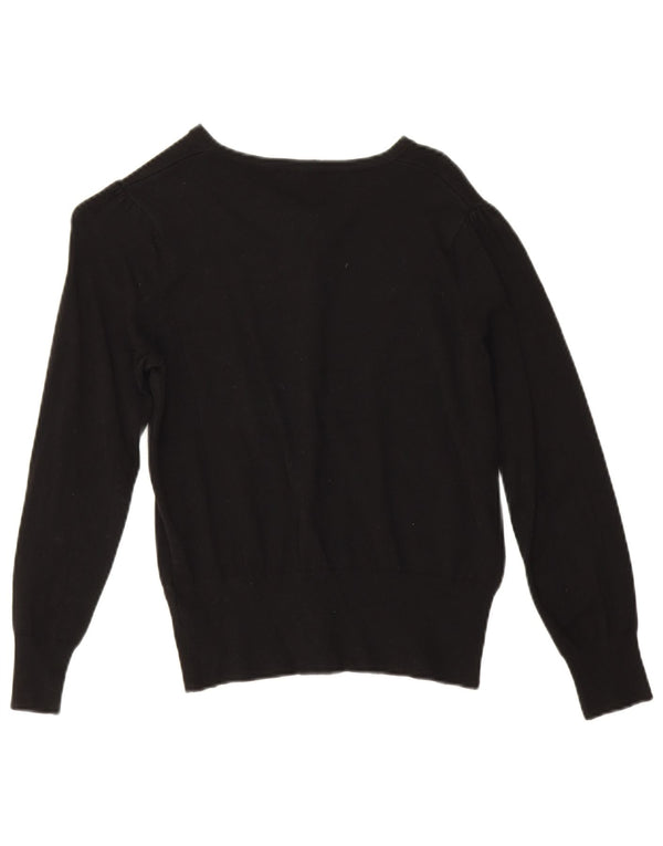 Pulover cardigan pentru femei Marks & Spencer UK 12 Medium Black Viscose