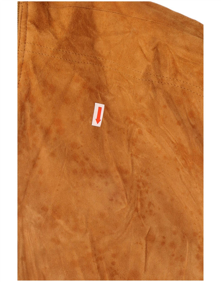 Jachetă Bomber de piele intoarsa pentru barbati Freeheron IT 56 XL piele maro