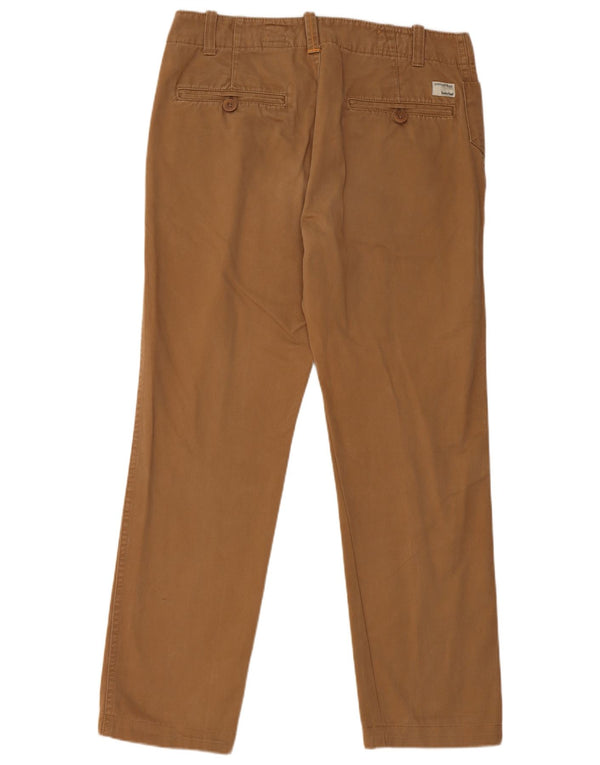 TIMBERLAND Mens Straight Chino Trousers W33 L29 Brown