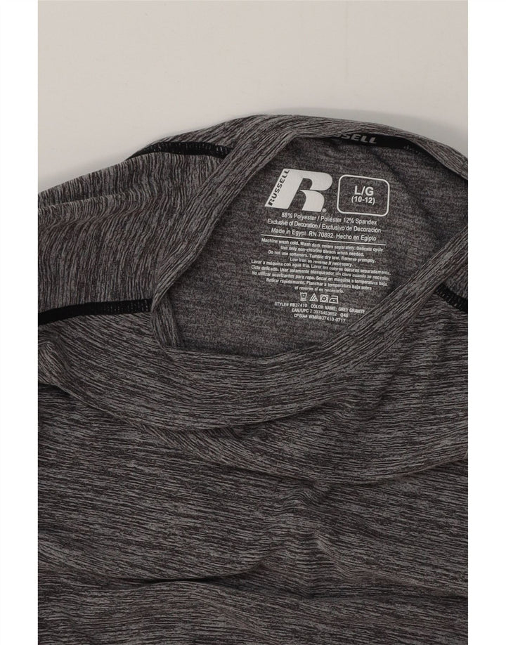 RUSSELL ATHLETIC Băieți Dri-Power Top cu mânecă lungă 10-11 ani mare gri