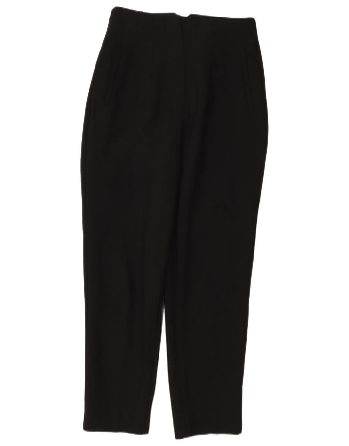 Pantaloni chino conici pentru femei Zara Mici L26 L27 Poliester negru