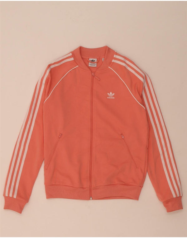 Jachetă de top pentru trening Adidas pentru femei UK 8 Small Pink