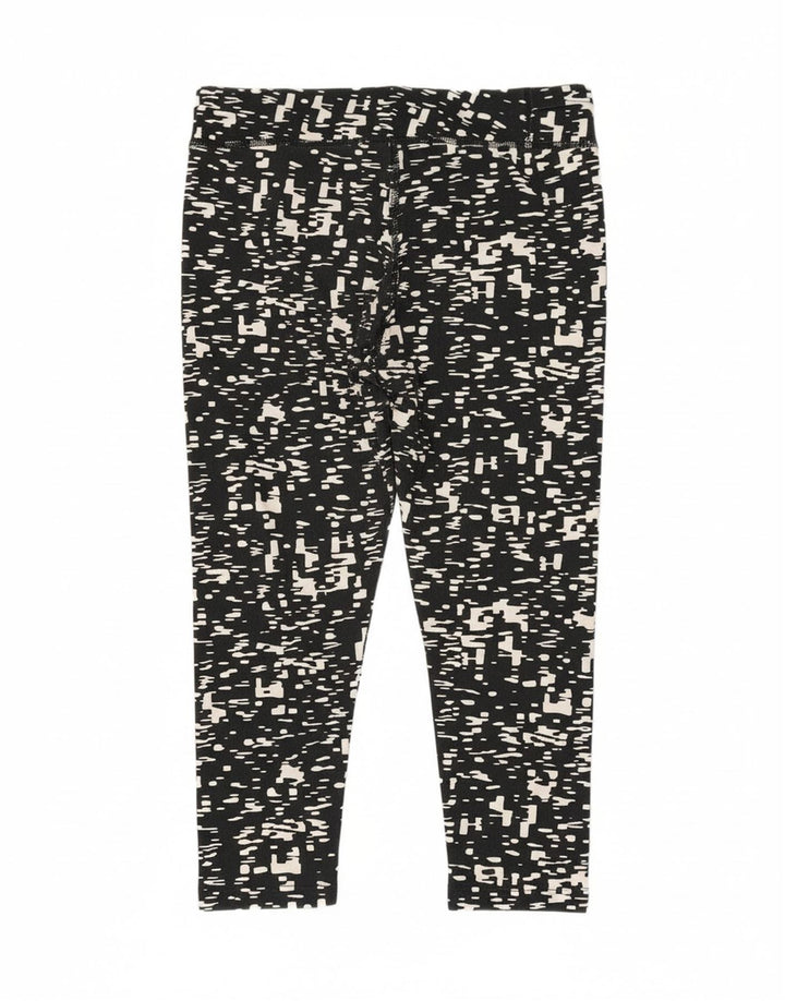 ADIDAS Womens Climalite Capri Leggings UK 12/14 Medium  Black Geometric Vintage Adidas and Second-Hand Adidas from Messina Hembry 