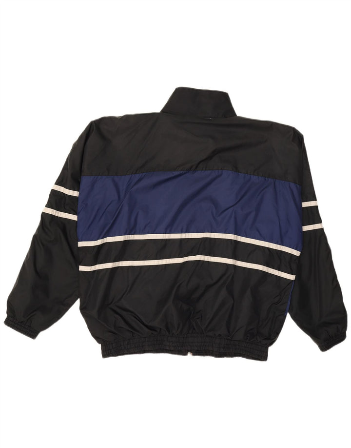 Jachetă de trening pentru bărbați VERTICAL, negru mediu, nailon color bloc