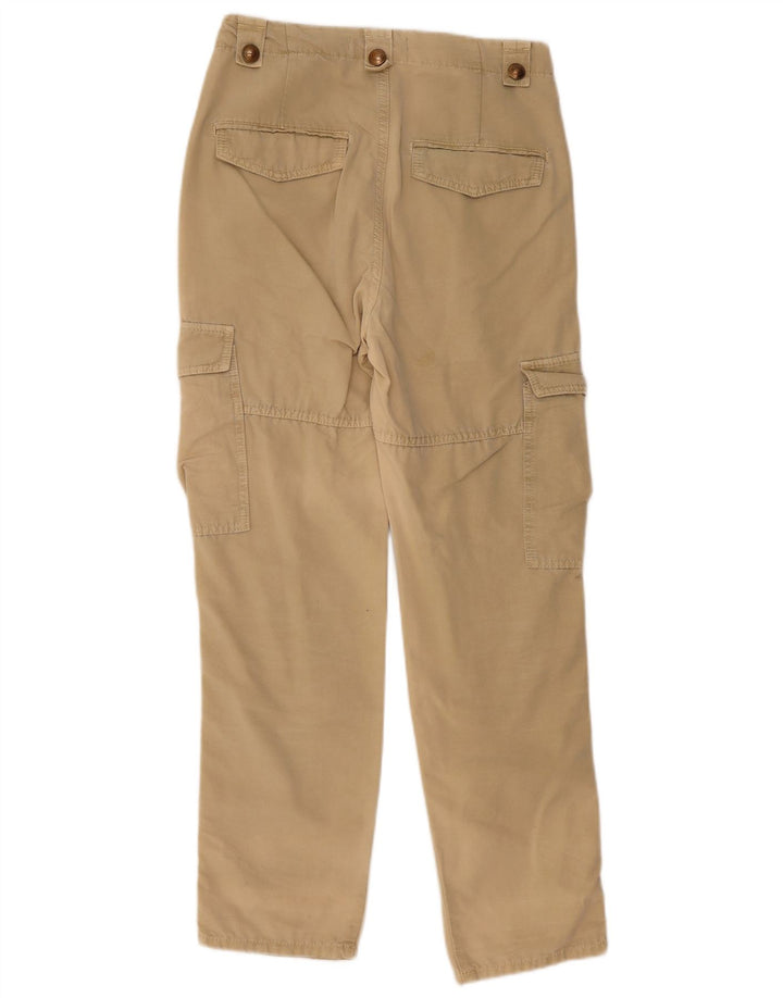 Pantaloni cargo drepti pentru femei Zara Mici L27 L30 Bej