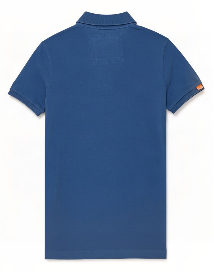 Tricou polo pentru bărbați Superdry, bumbac albastru mic