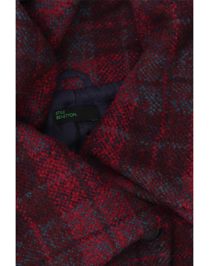 Jachetă Benetton pentru femei UK 14 Medium Pink Check