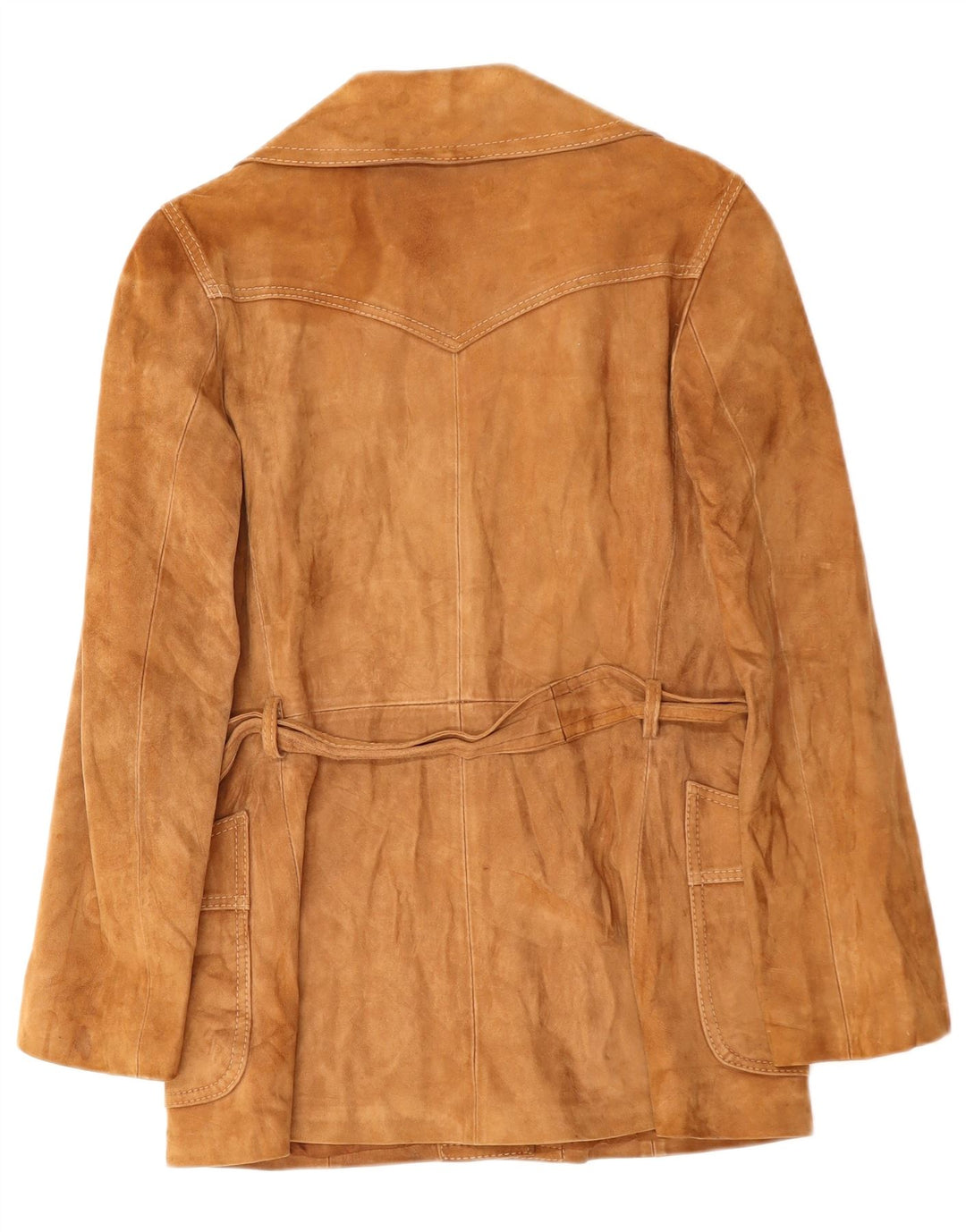 Jacheta de piele intoarsa pentru femei VINTAGE UK 14 maro mediu