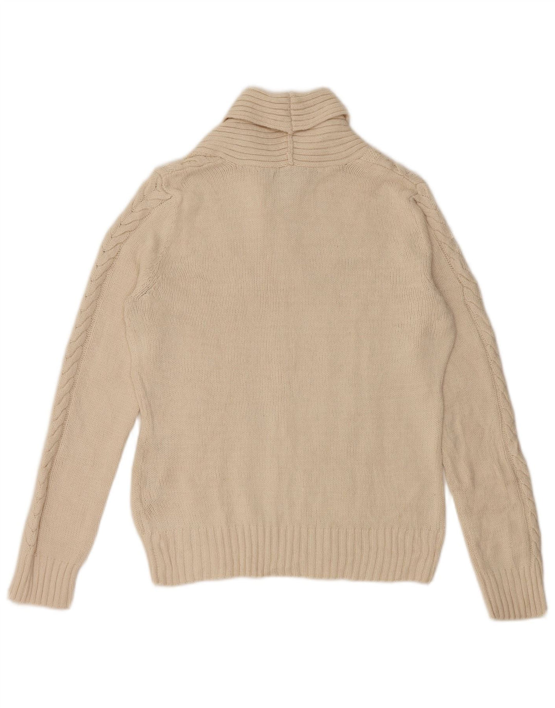 Pulover pentru damă Chaps cu gât șal, bumbac alb, mediu, 14 UK