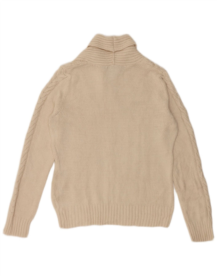 Pulover pentru damă Chaps cu gât șal, bumbac alb, mediu, 14 UK