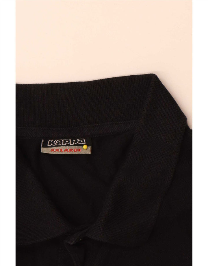 Cămașă polo pentru bărbați Kappa 2XL bumbac negru