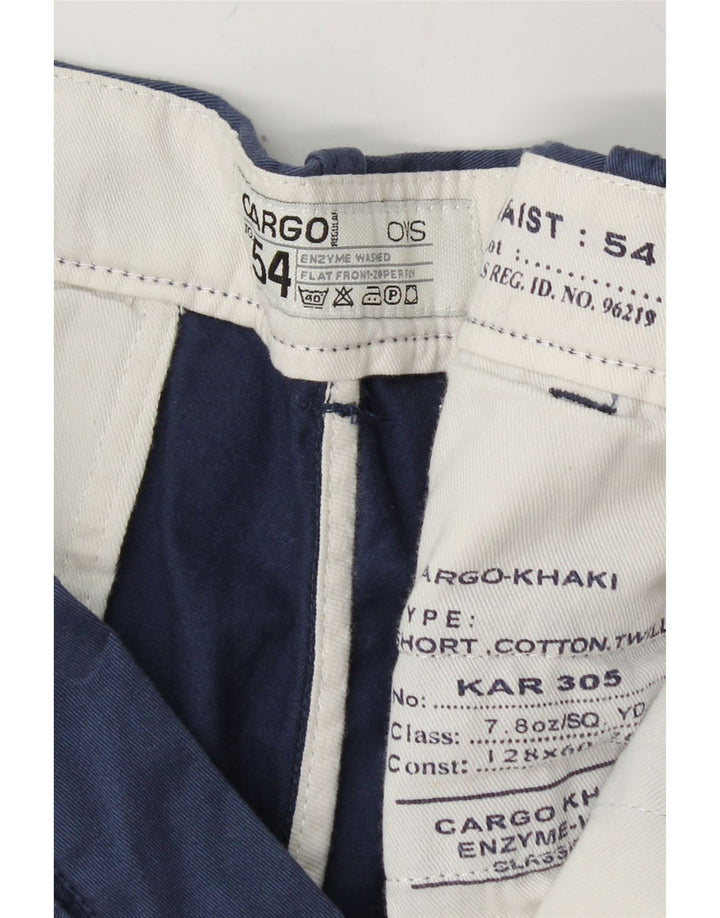 OVS Mens Regular Cargo Shorts IT 54 2XL W38  Blue Cotton Vintage OVS and Second-Hand OVS from Messina Hembry 