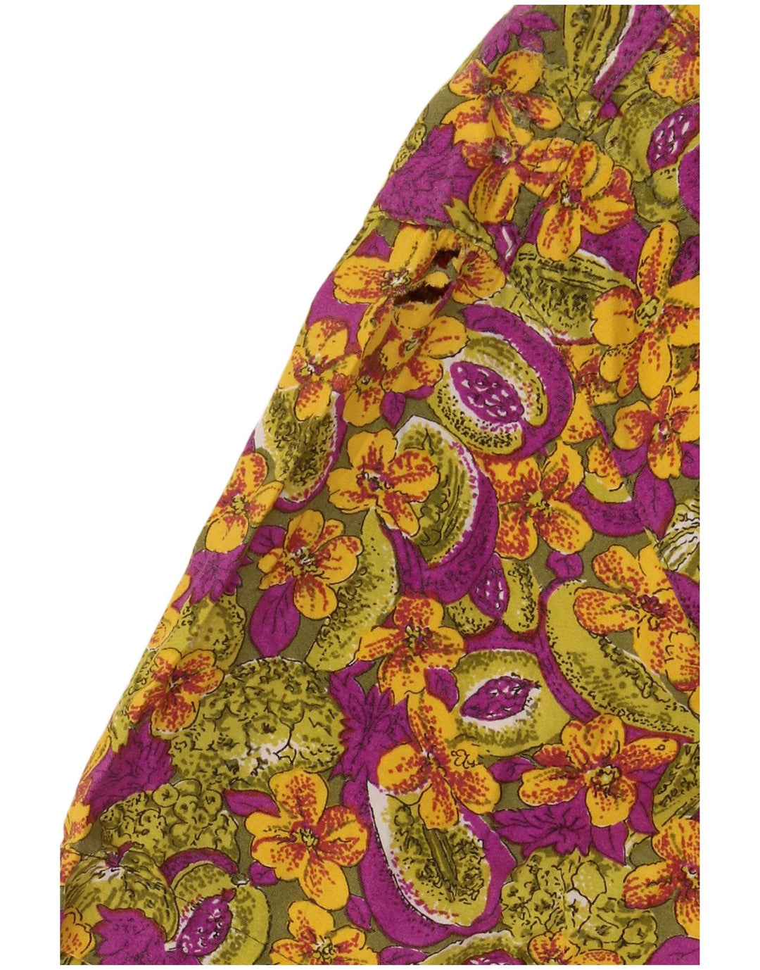Cămașă vintage pentru bărbați cu mânecă scurtă, vâscoză florală, multicoloră, medie