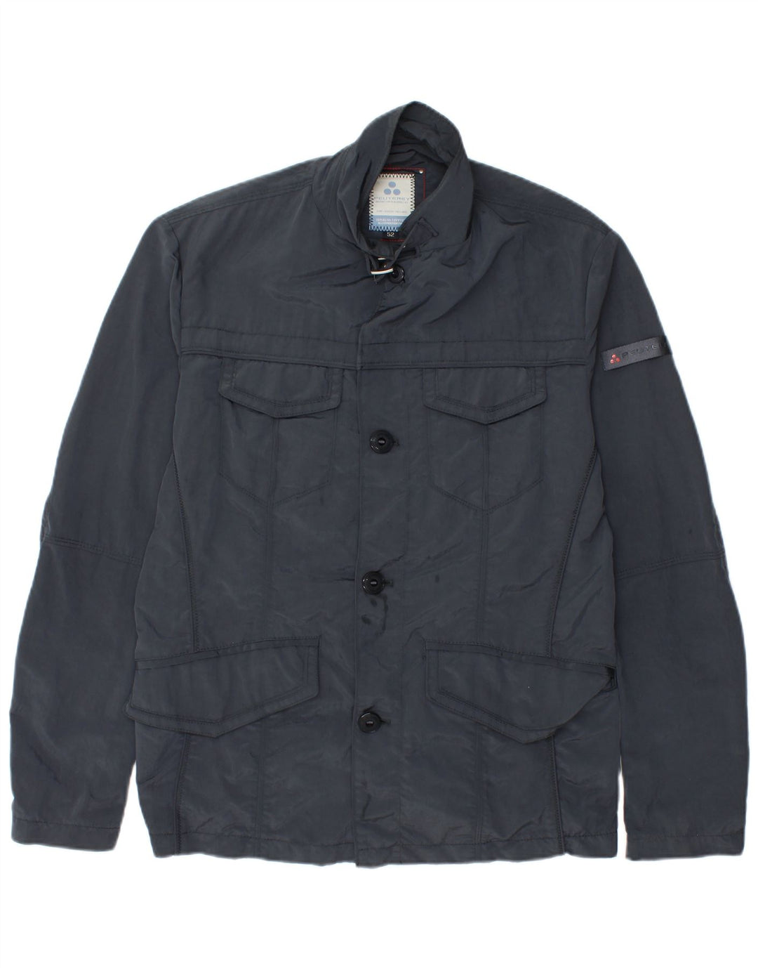 PEUTEREY Mens Utility Jacket IT 52 XL Navy Blue Polyamide