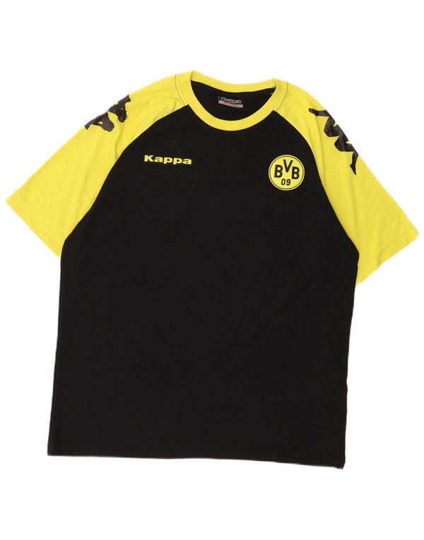 Tricou grafic Kappa BVB Dortmund pentru bărbați, XL, bumbac color bloc negru