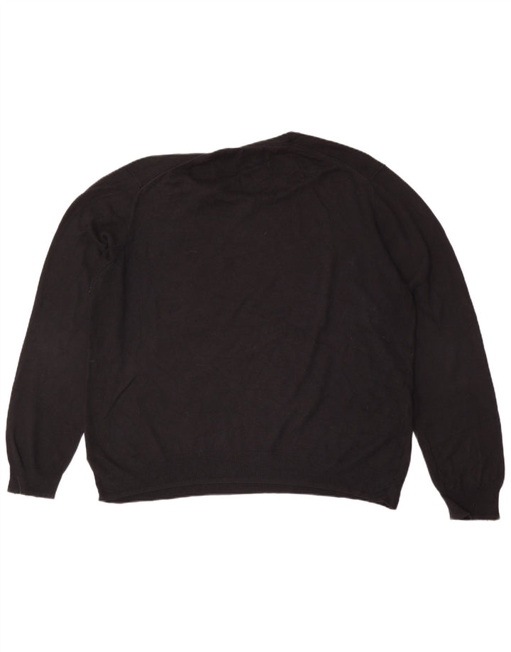 Pulover cu decolteu în V Marks & Spencer pentru bărbați, bumbac negru XL