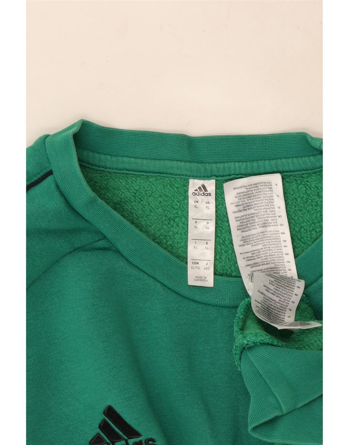 Hanorac pentru bărbați ADIDAS Jumper XL din bumbac turcoaz