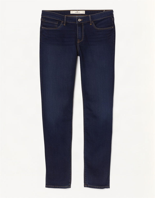 Blugi skinny pentru femei Hollister US 9 Medium W29 L29 Bumbac bleumarin