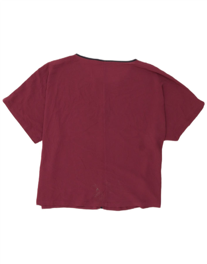 Bluză obișnuită pentru femei Marks & Spencer Top UK 20 2XL Bordeaux Poliester