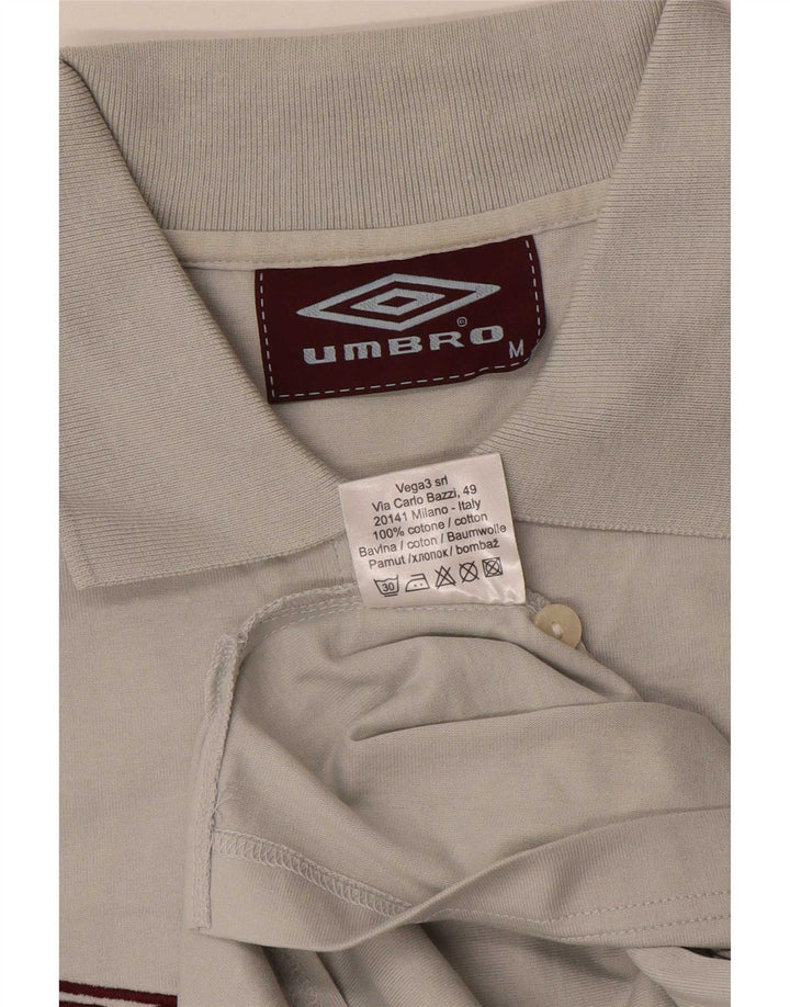Tricou polo Umbro pentru bărbați, bumbac gri mediu