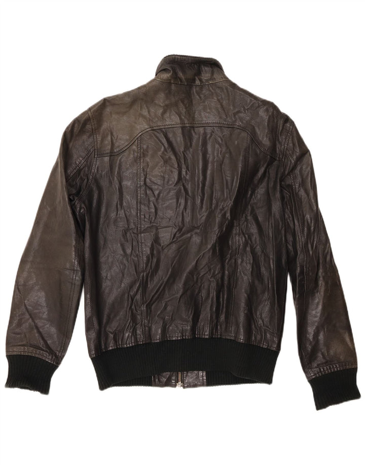 Jack & Jones Bomber din piele pentru bărbați UK 38 Medium Black