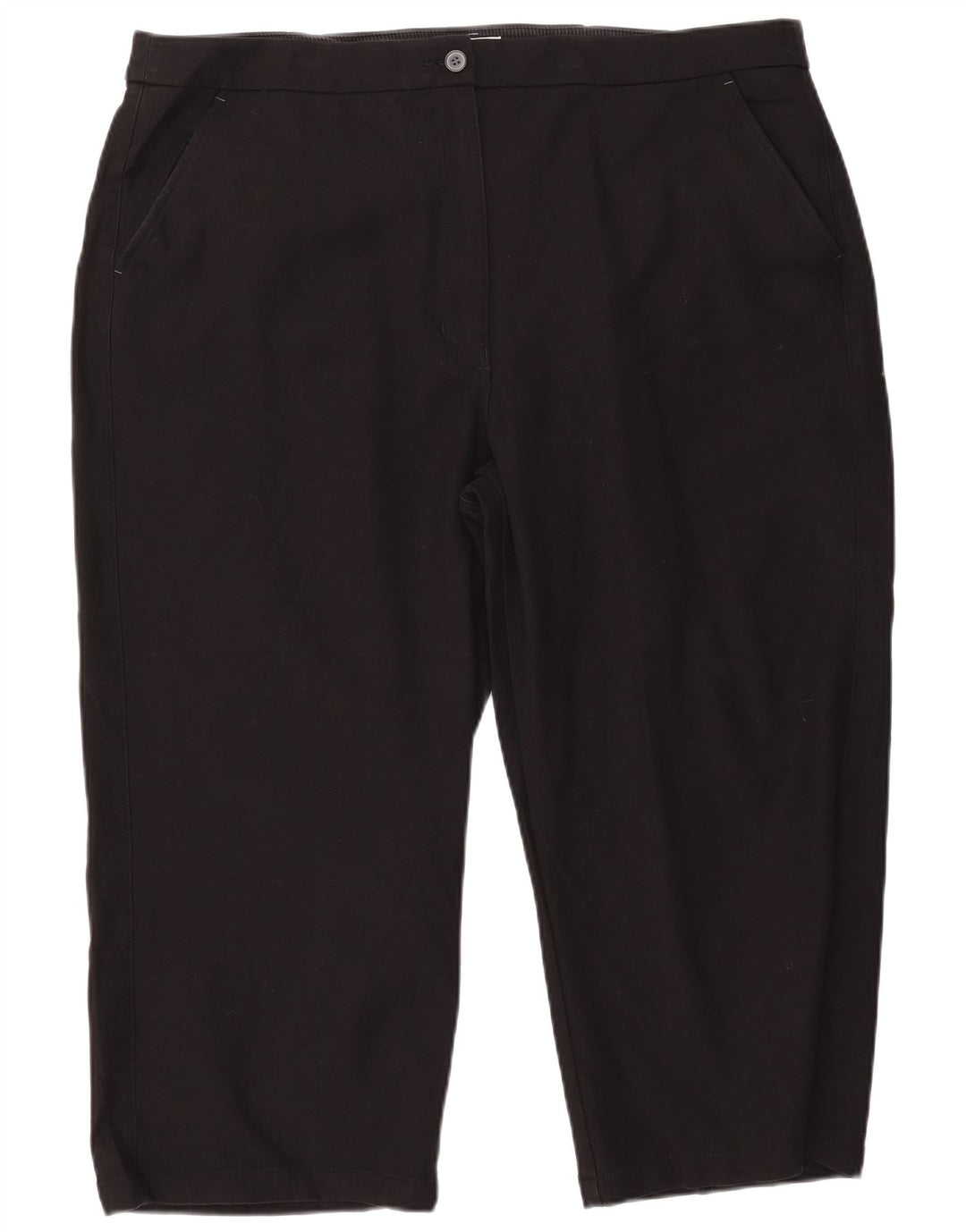 White Stuff Pantaloni Capri pentru femei UK 22 3XL L44 L24 Bumbac negru