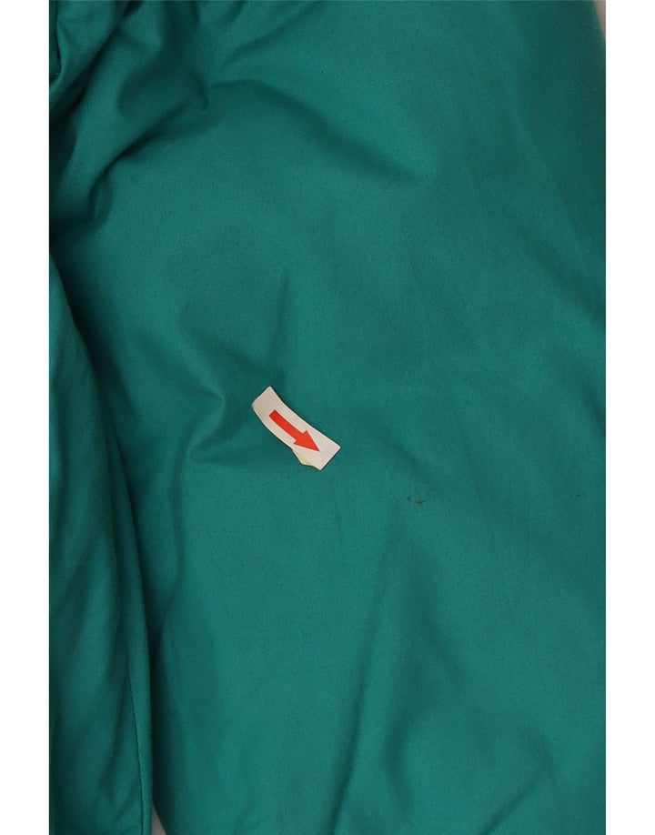 Jachetă căptușită vintage pentru bărbați UK 40 mare, bumbac turcoaz