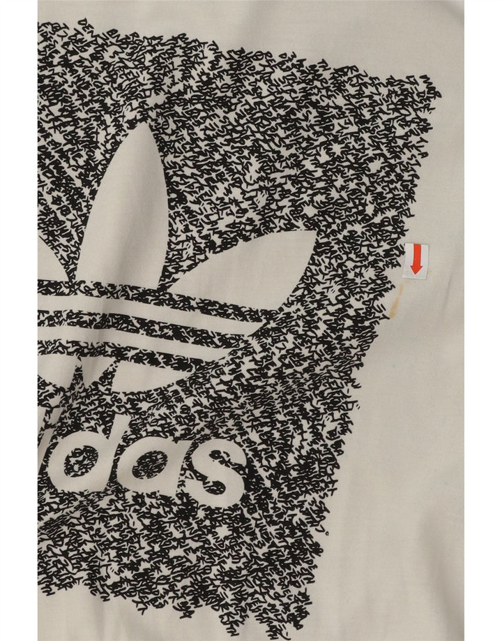 Tricou grafic pentru bărbați Adidas Top mic, alb, bumbac