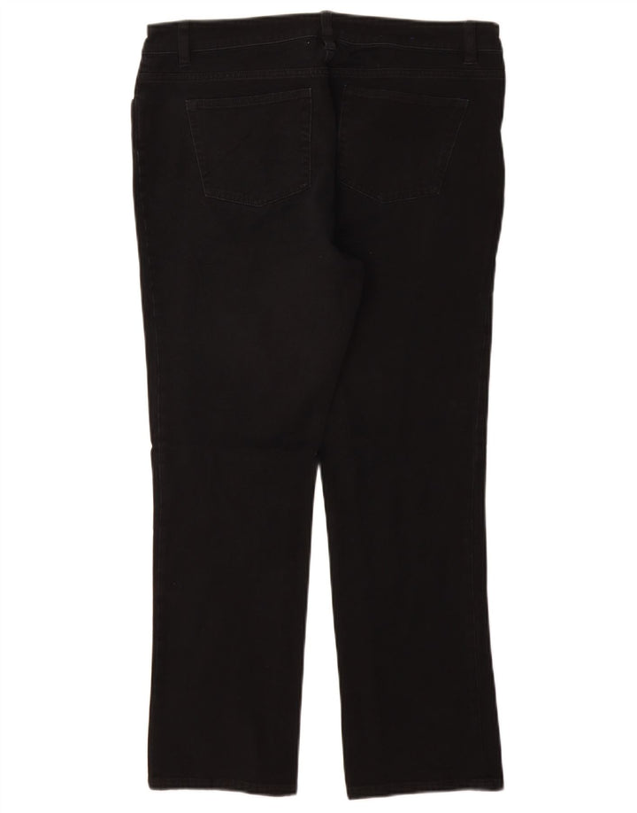 Pantaloni casual, drepti, mici CHAPS pentru femei US 10 Large W30 L27 Negru