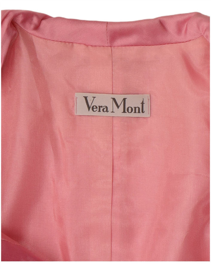 Jachetă blazer cu 3 nasturi pentru femei VERA MONT UK 14 Roz mediu Floral