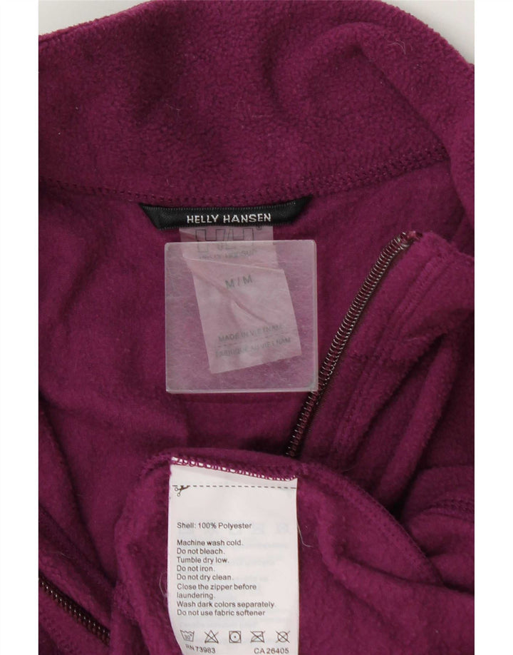 Pulover pentru femei Helly Hansen, cu fermoar și gât, din lână UK 14 Poliester violet mediu