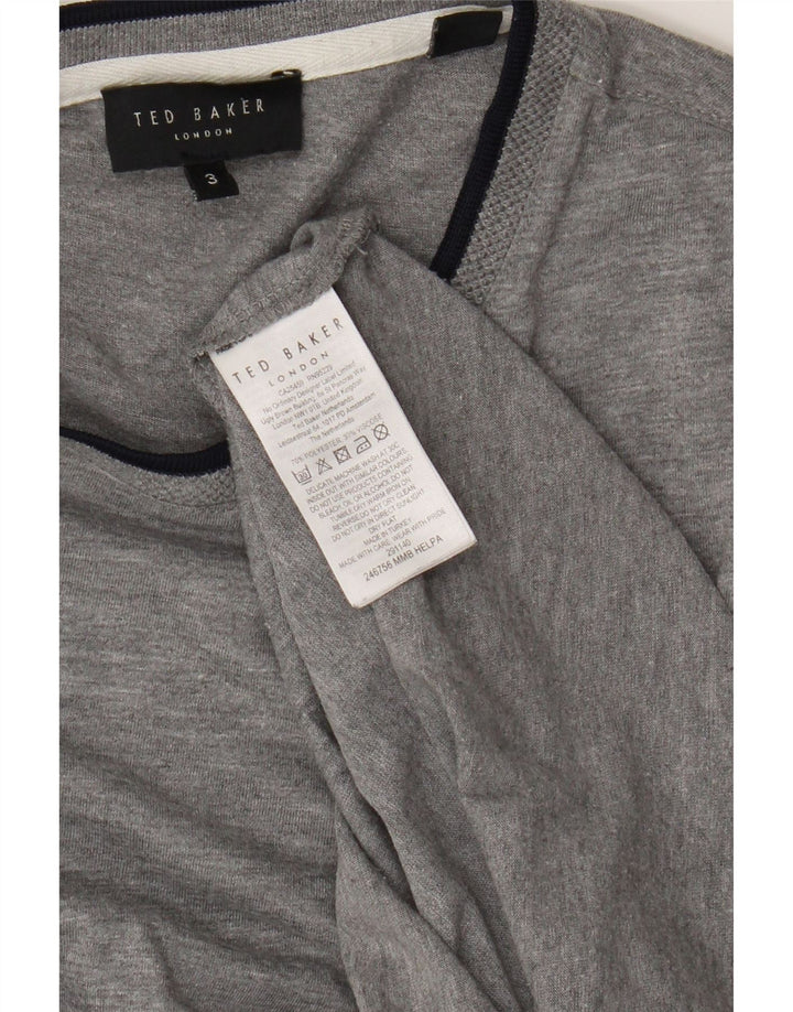 Tricou pentru bărbați Ted Baker Mărimea top 3 Poliester gri mediu