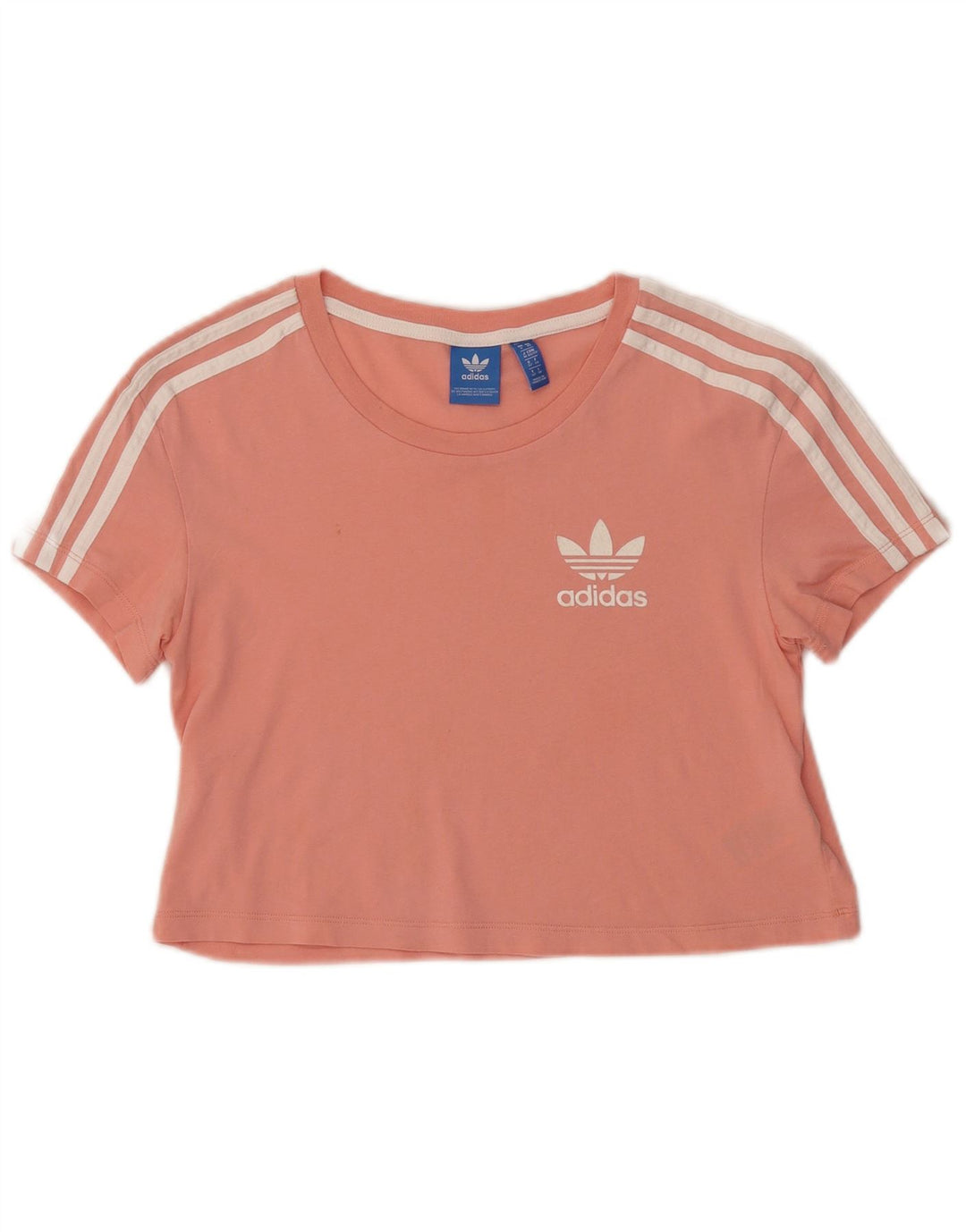 Top de tricou oversize ADIDAS pentru femei UK 6 XS bumbac roz