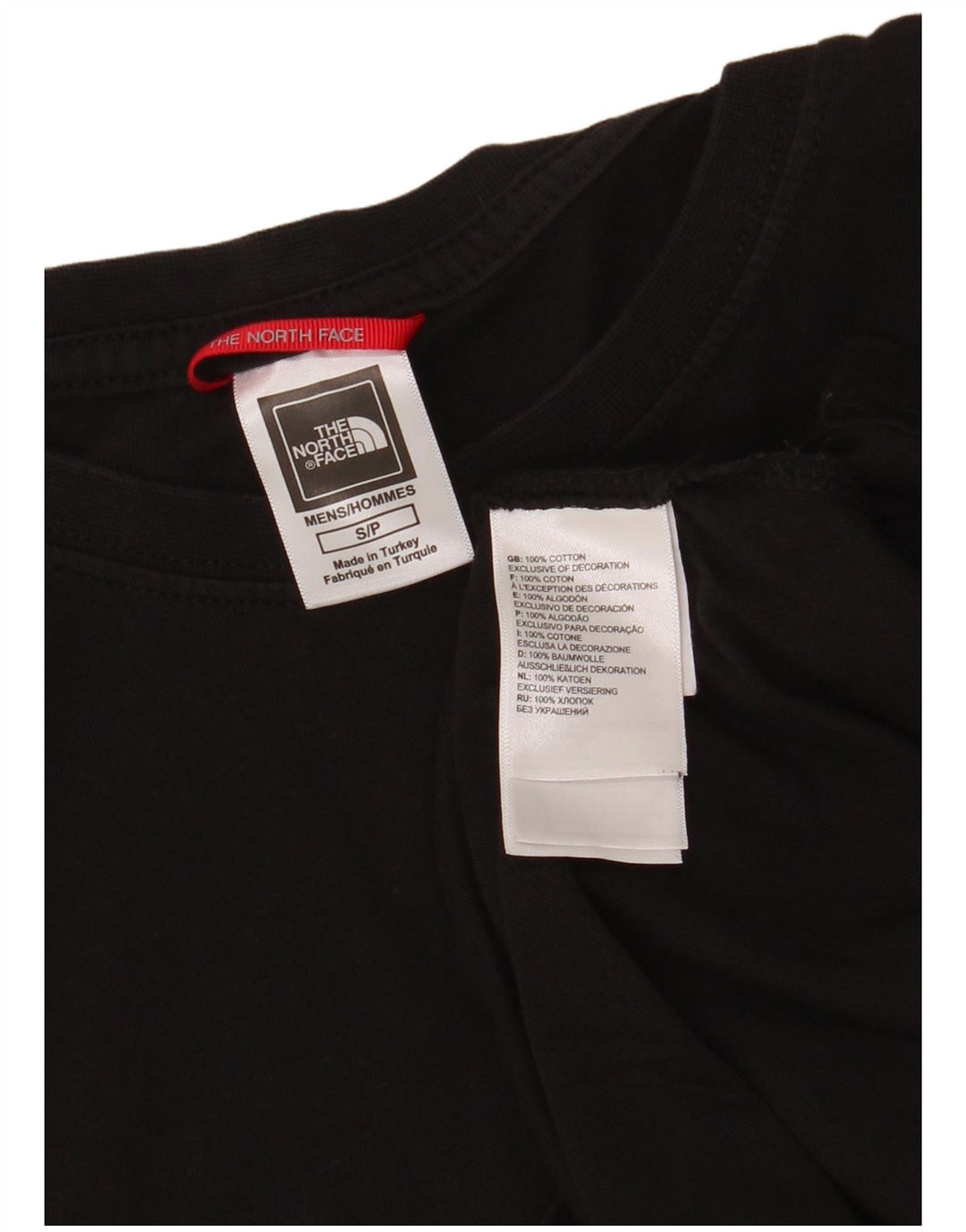 Top grafic pentru bărbați THE NORTH FACE cu mânecă lungă, bumbac negru mic