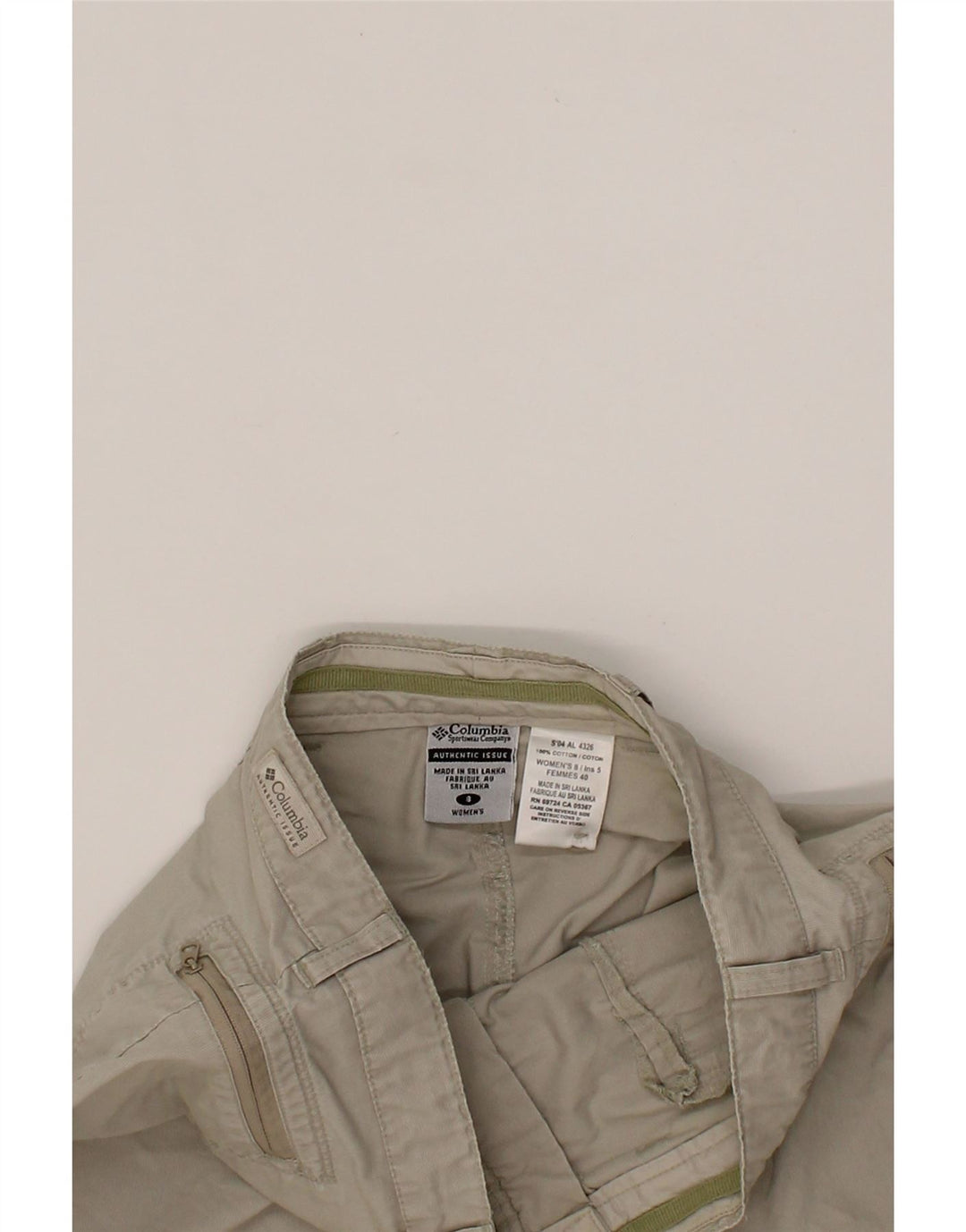 COLUMBIA Womens Casual Shorts US 8 Medium W30  Beige Cotton Vintage Columbia and Second-Hand Columbia from Messina Hembry 