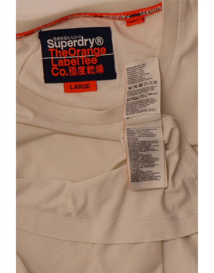 SUPERDRY tricou pentru bărbați Top mare din bumbac alb