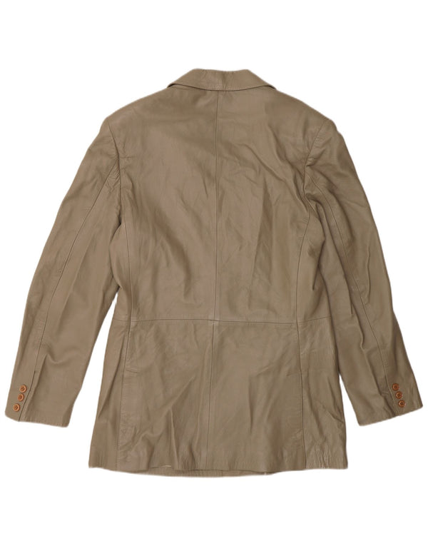 Jachetă vintage din piele dublu pentru femei IT 52 2XL gri