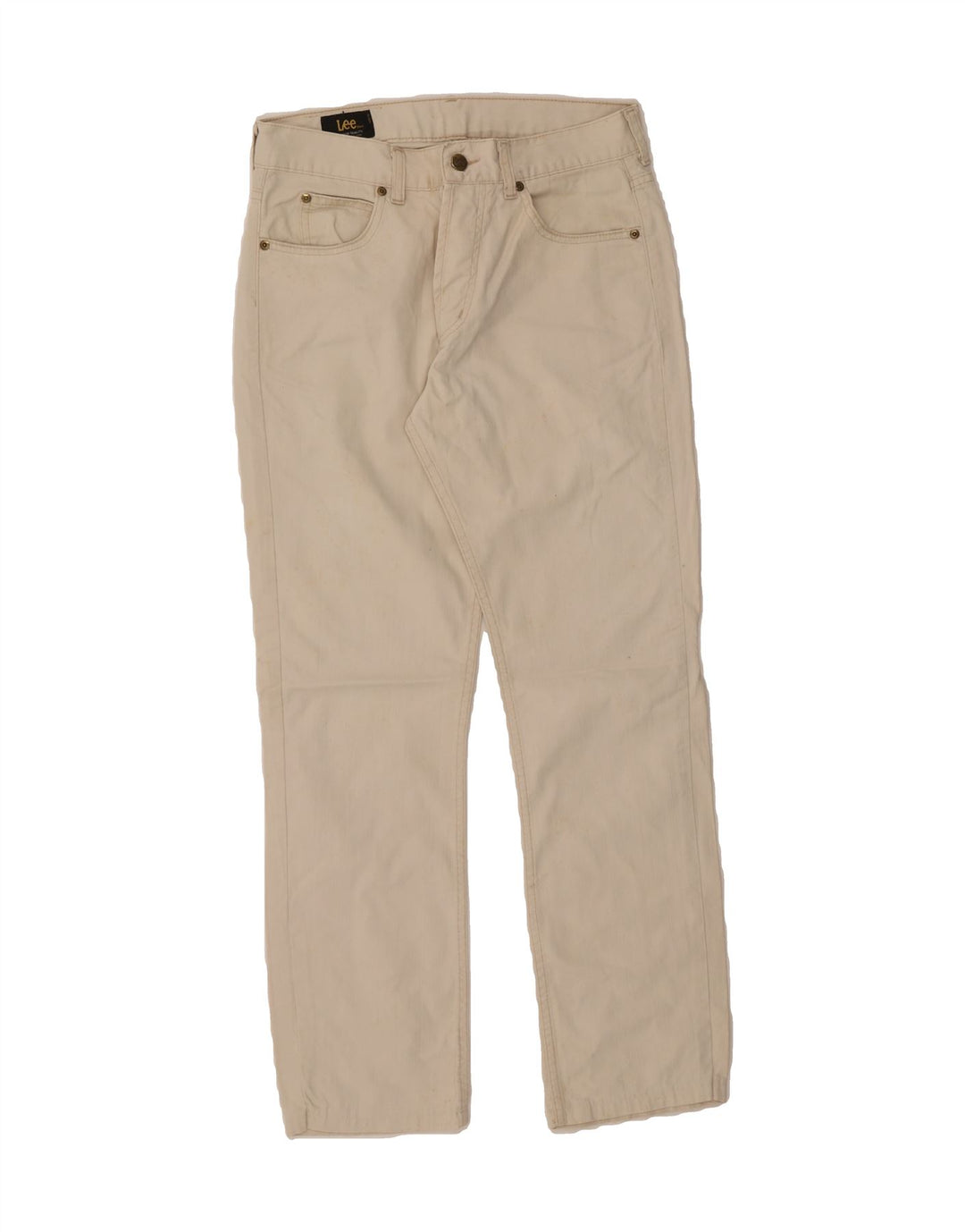 LEE Mens Denver Straight Jeans W32 L30 White Cotton Vintage Lee and Second-Hand Lee from Messina Hembry 