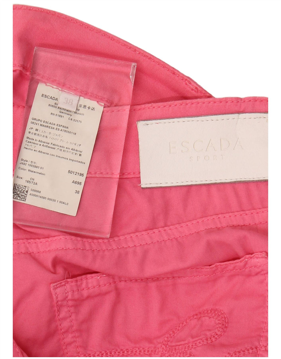 ESCADA Pantaloni slim pentru femei EU 38 Medium L34 L24 Roz Bumbac