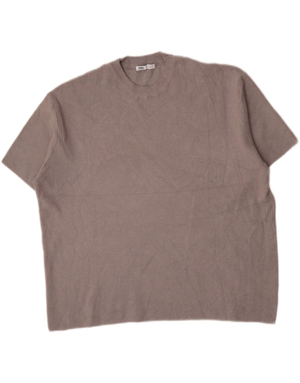 Tricou pentru bărbați Zara Top Medium Gri
