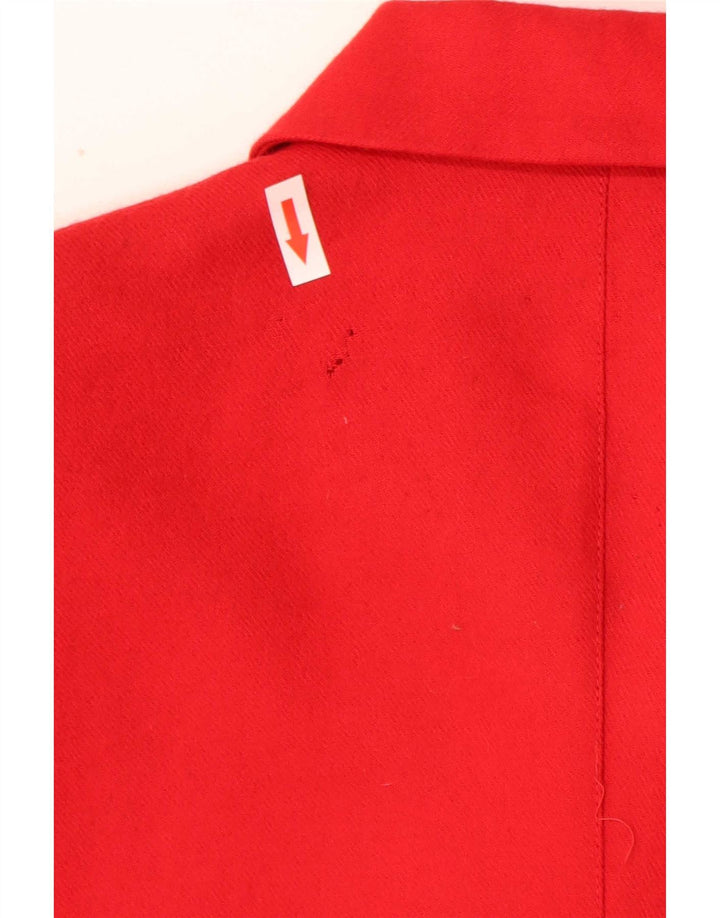 Jachetă vintage pentru femei cu 5 nasturi IT 44 Medium Red Wool Classic