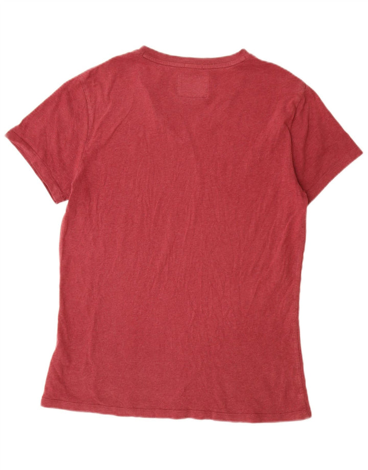 SUPERDRY Tricou pentru femei Top UK 14 Medium Burgundy Bumbac