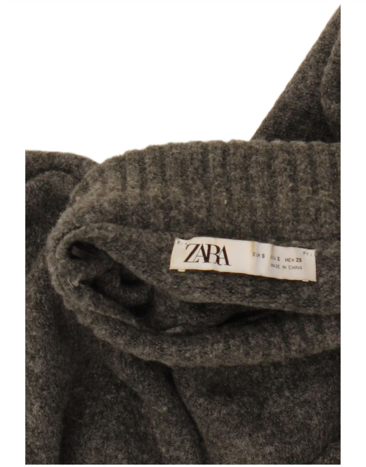 Pulover oversize cu gât țestoasă pentru femei Zara UK 10 Mic Gri