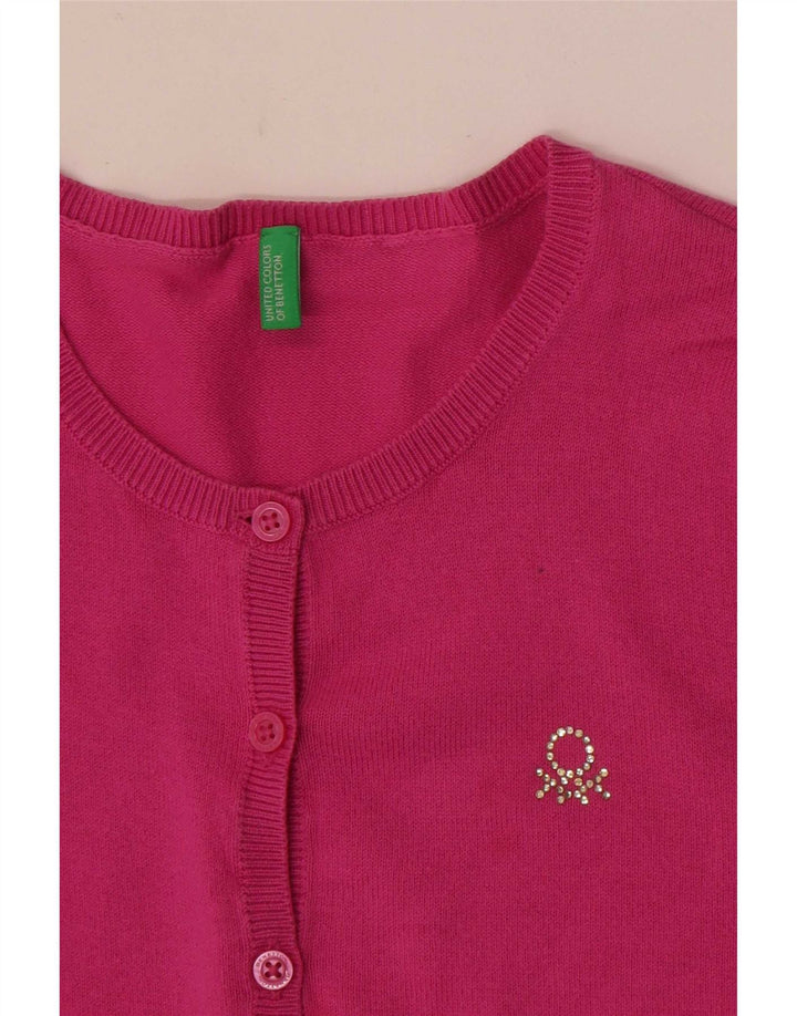 Pulover cardigan pentru femei Benetton UK 8 Small Pink