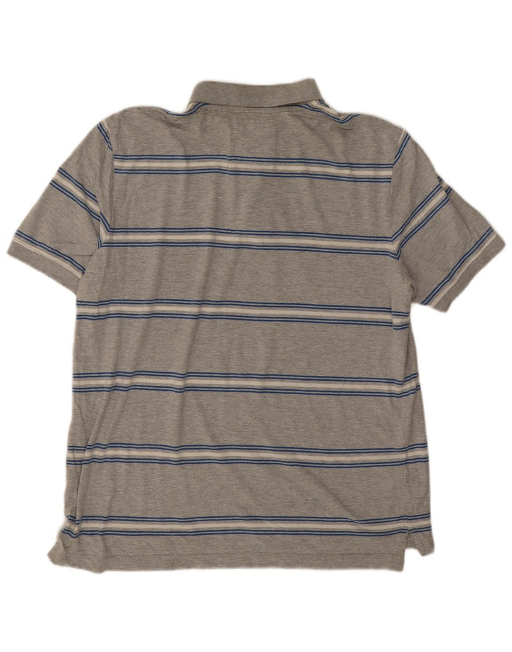 Crew Clothing Tricou polo pentru bărbați, bumbac cu dungi gri mediu