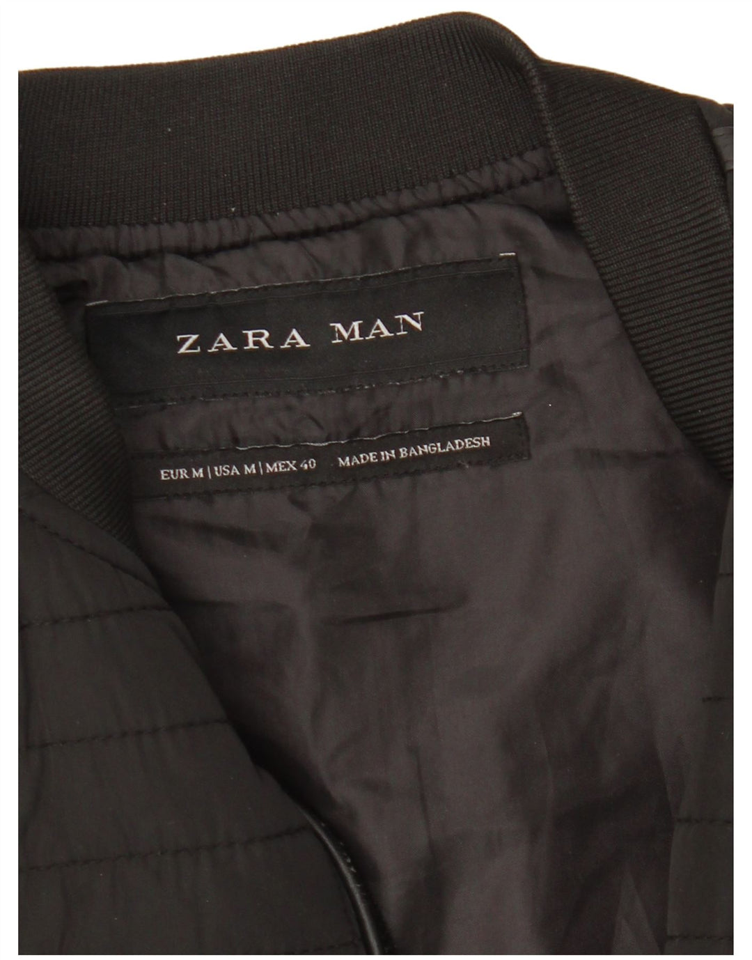 Gilet matlasat pentru bărbați Zara UK 38 Poliester mediu negru