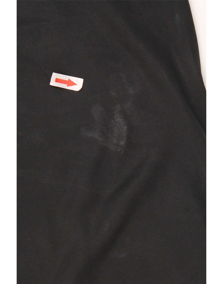Top de trening pentru bărbați Dri Fit, cu fermoar și gât, din poliester negru mediu