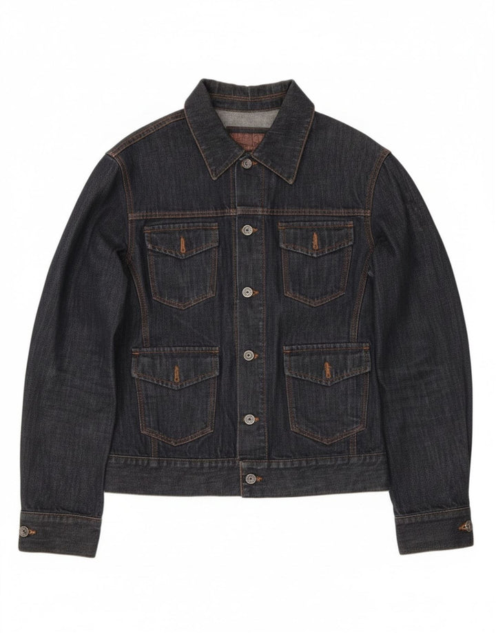 Jachetă de blugi pentru bărbați Zara UK 36 Bumbac bleumarin mic